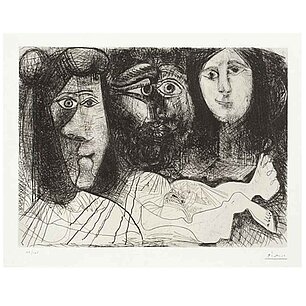 Pablo Picasso, „Autoportrait, avec deux femmes”