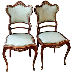 Paar Stühle um 1870, Palisander