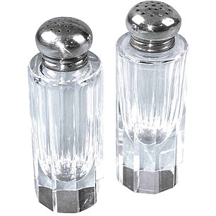 Paar Salz- und Pfefferstreuer, Glasbehälter