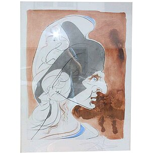 Salvador Dali „Huldigung an Leonardo“, Radierung