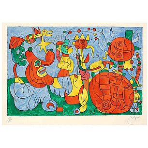 Joan Miró „Ubo Roi“, Farblithografie auf Arches-Velin